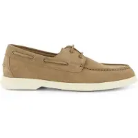 BOSS Boat shoes in suede with contrast sole