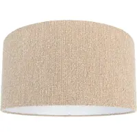 QAZQA Tyglampskärm beige med bouclétyg 50/50/25