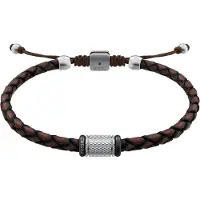 Fossil Armband brun / silver