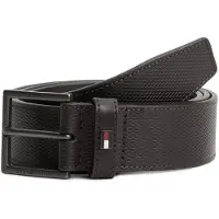 Tommy Hilfiger Leather Tonal Square Buckle Textured Belt