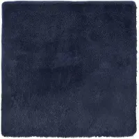 vidaXL Ryamatta med lång lugg NAVARRA marinblå 120x120 cm polyester