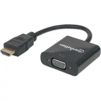 Manhattan 151467 HDMI / VGA Adapter [1x HDMI hane - 1x VGA hona] Svart 0.26 m