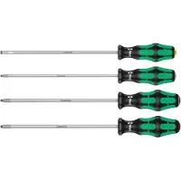 Wera 335/350/355/4 Skruvmejsel set 4 delar Pozidriv