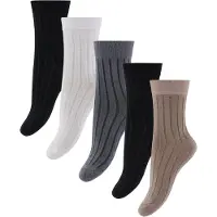 Minymo Strumpor - Ankelstrumpa - 5-pack - Black - - 27/30 - Strumpor