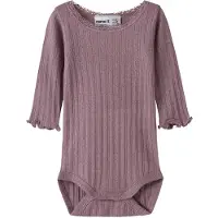 Name it Body l/ä - Ull/Silke - Rib - NbfWossa - Paddsvamp - - 74 - Body L/Ä