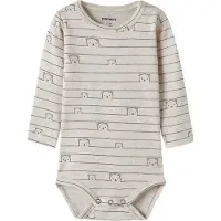 Name it Body l/ä - NbmNalas - Peyote Melange - - 1 år (80) - Body L/Ä