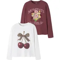 Name it T-shirt 'NKFVOTEA' grön / gammalrosa / burgunder / vit