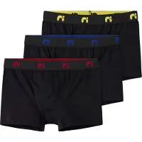 Name it Boxershorts - NkmBoxer - 3-pack - Black/Amparo Blue + Ta - - 2 år (92) - Boxershorts