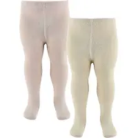 Minymo Strumpbyxor - 2-pack - Polerad Lilac/Creme - - 128/134 - Strumpbyxor