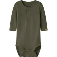 Name it Body l/ä - NbmOhoney - Olive Natt - - 1 år (80) - Body L/Ä
