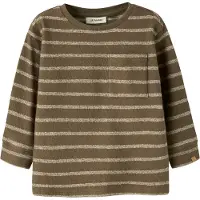 Lil´ Atelier T-shirt 'NMMOby' choklad / vit
