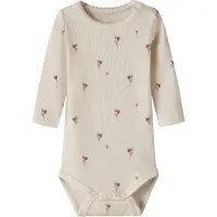 Name it Body l/ä - NbfNabila - Peyote Melange - - 1 år (80) - Body L/Ä