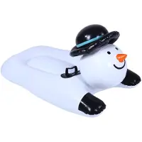 Vestidos Snögubbe Uppblåsbar Snöring Vinter Förtjockad PVC Uppblåsbar Snökälke med Handtag för Utomhusnöje white
