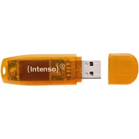 Intenso Rainbow Line USB-minne 64 GB Orange (transparent) 3502490 USB 2.0