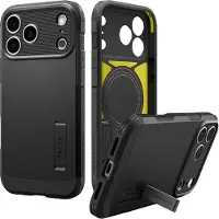 Spigen Tough Armor-skal för iPhone 18 Pro Max / 17 Pro Max – Svart