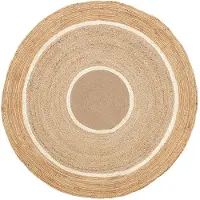 FRAAI Rund jutematta | Mirai Circle vit/natur hos Volero | Ø 150cm | Vit | Rund | Inomhusmattor