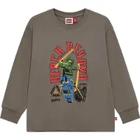 Lego Wear LEGO Ninjago Tröja - LWTaj 608 - Brun m. Tryck - - 9 år (134) - Tröja