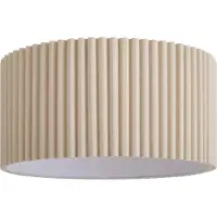 QAZQA Japandi lampskärm beige linne 50/50/25 - Scalloped Single