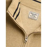 Superdry för män. M2014700A Essential Serif Logo Half grå halvdragkedjetröja (L), Casual, Bomull