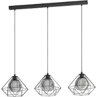Eglo VERNHAM sidobordslampa 3L E27 svart/svart transparent