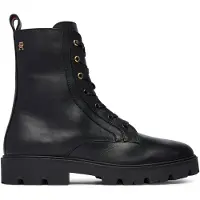 Tommy Hilfiger TH Monogram Leather Lace Up Boots