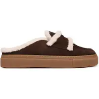 INUIKII Women's Mule Wool Dark Brown