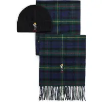 Ralph Lauren för män. 449P20310001 Set Julbjörn grön, blå (OSFA), Flerfärgad, Ull, Klassisk