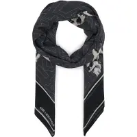 Karl Lagerfeld Scarf 'Ikon' antracit / svart / vit
