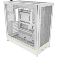 Montech - HS01 weiß Tempered Glass - Midi/Minitower Midi-Tower Datorchassi GAMER, Hölje, Datorchassi Vit