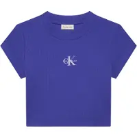 Calvin Klein Slim Ribbed Cotton Logo T-Shirt