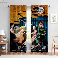 Yiran Furniture Anime Tecknad Japansk Serietidning Tryckta Gardiner Lämpliga För Sovrum Vardagsrum Sovsal Studierum Dekorativa Gardiner 2 Delar W50xH140(CM)x2PCS&Rod pocket