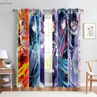 Yiran Furniture Anime Tecknad Japansk Serietidning Tryckta Gardiner Lämpliga För Sovrum Vardagsrum Sovsal Studierum Dekorativa Gardiner 2 Delar W50xH140(CM)x2PCS&Rod pocket