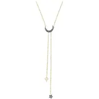 Swarovski Y-formad Stjärna och Måne Halsband Damhalsband Blå 5412630 Box (Random Color) white