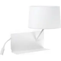 Faro Vägglampa Handy, Vitt / opal, Sovrum, Metall, Vägglampa, vägglampa inomhus