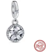 FashionableI Nytt 925 Silver Hjärta Högklackat Djur Pavé Pärlor Passande Charm Armband Kvinnor Mode Smycken Tillverkning white