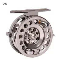 MUQZI Sporttillbehör D50/D60 Ultralätt CNC-aluminium 1:1 2 Kullager Ice Flugfiske Rulle Höger Hand D60 gray