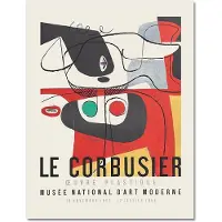 Aidegou12 Franska Le Corbusier Utställningsaffisch Vintage Autrement Que Sur Terre Prints Modern Mid Century Abstrakt Canvas Målning Dekor Ingen ram 60*100cm