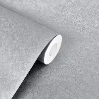 HomeHarmony Självhäftande vattentät tapet med linnestruktur för sovrum & vardagsrum - Förtjockad, enfärgad, fuktsäker, enkel design. Width 40cm gray