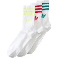 Adidas Originals Sockor '3 STRIPES CREW SOCKS 3' pastellgul / jade / röd / vit