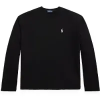 Ralph Lauren för kvinnor. 211967105002 T-shirt i svart bomullsjersey (XL), Casual, Lång ärm