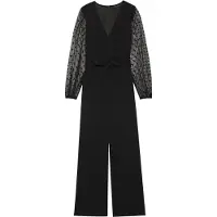Anna field Jumpsuit 'Dobby' svart