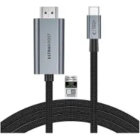 Tech-Protect UltraBoost USB-C till HDMI 2.1-kabel, 200 cm, 8K, 60 Hz – grå