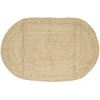 vidaXL Matta Naturlig och vit 152 x 245 cm Jute