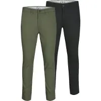 Jack & Jones Chinobyxa 'Macro Dave' pastellgrön / svart