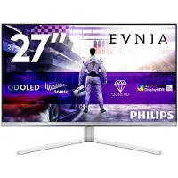 Philips Evnia 8000 27M2N8500 - OLED-monitor - spel - 27 (26.5 visbar) - 2560 x 1440 QHD @ 360 Hz - 1000 cd/m² - 1500000:1 - DisplayHDR 400 True Black - 0.03 ms - 2xHDMI, DisplayPort - högtalare - vit