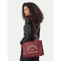 Karl Lagerfeld för kvinnor. B1W30041 Rue St-Guillaume medium tote bag i vinrött (OSFA), Casual, Granat, Polyuretan
