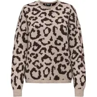 ONLY Tröja 'ONLJade' beige / mörkbrun