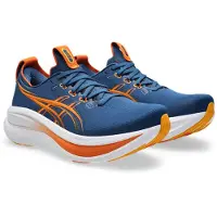Asics Gel-Nimbus 28 Shoes Blue Orange SS26, Size 42 - EUR