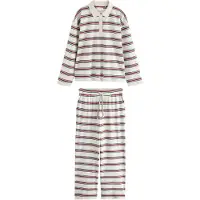 Next Pyjamas gråmelerad / smaragd / röd