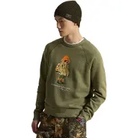 Ralph Lauren för män. 710B28795001 Sweatshirt cruise oliv (M), Casual, Grön, Bomull, Lång ärm